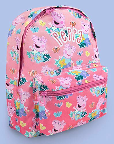 Peppa Pig Todo la impresión Mochila Rosa Lindo los niños con Correas Ajustables