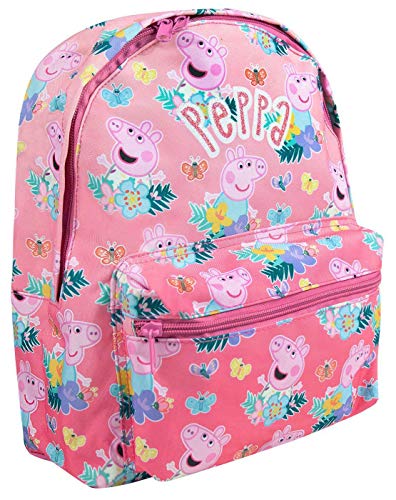 Peppa Pig Todo la impresión Mochila Rosa Lindo los niños con Correas Ajustables