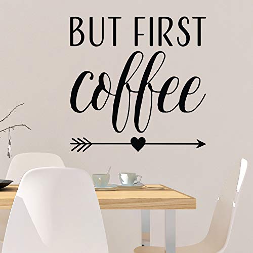 Pero La Primera Palabra De La Pared Del Café Cafe Letras Cafetería Pegatinas Pared Vinilos Vinilos Decorativos Personalizados Utilizado Para La Decoración Del Dormitorio De La Sala De Es 42X42cm