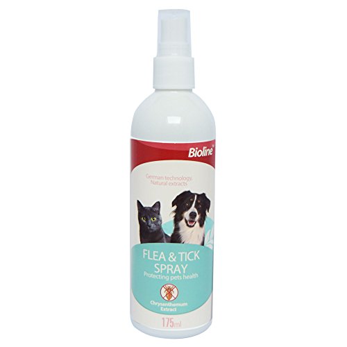 PetSol Lucha contra pulgas y garrapatas de pulverización (175 ml) Tratamiento para Perros, Gatos y Mascotas El Uso de Ingredientes Naturales