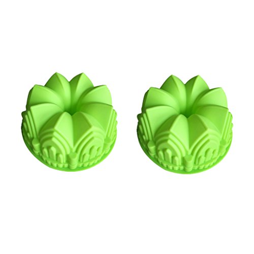 PETSOLA 2 Piezas De Silicona Bundt Crown Cake Baking Molde De Lata Molde Antiadherente para Hornear