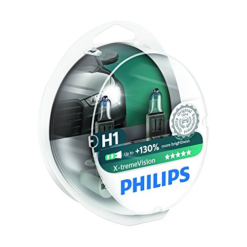 Philips 12258XVS2 X-treme Vision - Bombilla H1 +100% para faros delanteros (2 unidades) El producto con un rendimiento de + 130 % (2 bombillas)]