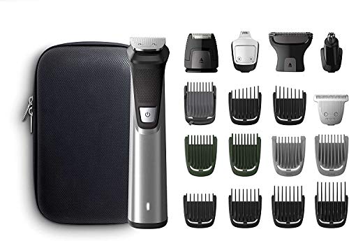 Philips Barbero MG7770/15 Recortador de barba y pelo, óptima precisión, 18 en 1 tecnología Dualcut, autonomía de 120 minutos, batería, Negro/Plata