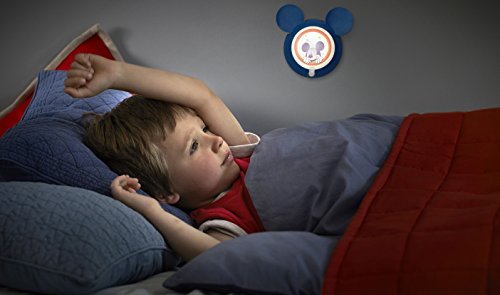 Philips Disney Mickey Mouse - lámpara infantil, Luz nocturna con sensor, luz blanca cálida, bombilla LED, color azul