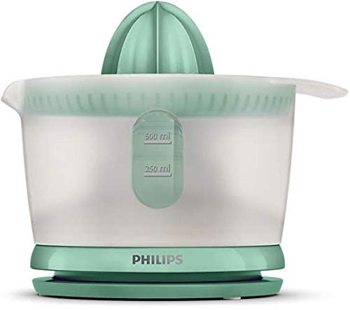 Philips HR2738/50 Exprimidor con boquilla sin goteo, jarra para zumo de 500 ml incluida, Verde mint