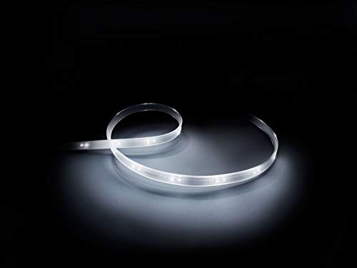 Philips Hue Lightstrip Plus Tira Inteligente LED 2m + 1m + Alimentador, Compatible con Alexa y Google Home, Luz Blanca y Color