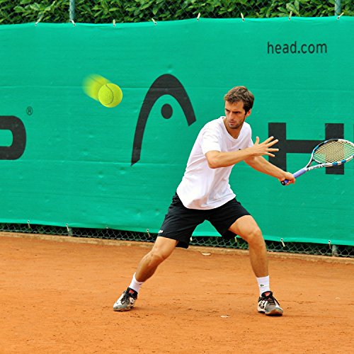 Philonext 12 PCS pelotas de tenis con bolsa de malla de transporte, bolas de tenis sin presión bolas de práctica jugando con mascotas deportes bolas de cubo para el transporte fácil