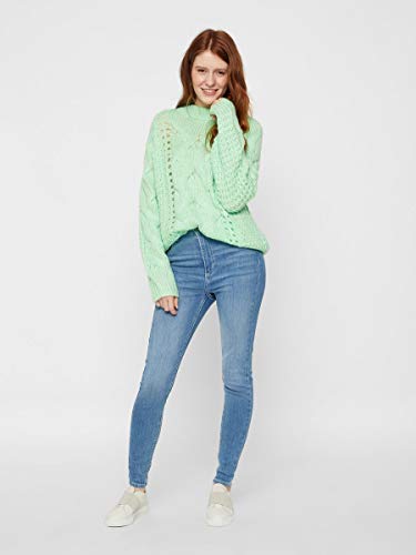 PIECES Pcnora Skn HW ANK Lb134-ba/noos Vaqueros Skinny, Azul (Light Blue Denim Light Blue Denim), 36 (Talla del Fabricante: X-Small) para Mujer