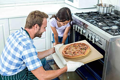 Piedra de Pizza y Espátula de Bamboo Harcas. Los mejores para hornear y servir, barbacoa, parrilla, hornear queques, pasteles y Calzone