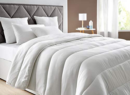 Pikolin Home - Edredón/Relleno nórdico de fibra antiácaros, otoño-invierno, 300gr/m², color blanco, 240x220cm-Cama 150/160 (Todas las medidas)