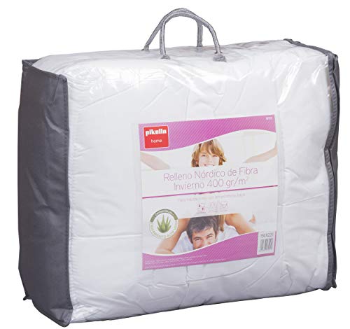 Pikolin Home - Edredón/Relleno nórdico  hipoalergénico de fibra Aloe Vera, invierno, 400gr/m², 150x220cm-Cama 90 (Todas las medidas)