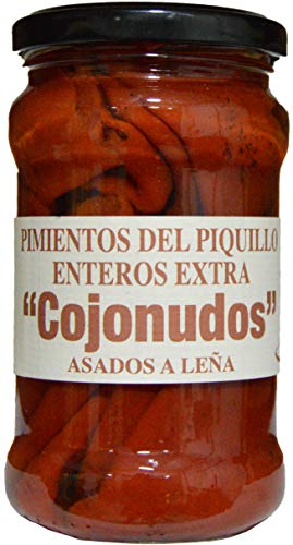 Pimientos Del Piquillo Enteros Extra. Asados a la Leña. Producto de España. Peso Neto. 290 Gr. (Pack de 3 botes).