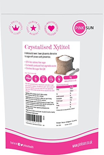 PINK SUN Xilitol 1kg Sustitución de Azúcar Alternativa Edulcorante Gránulos Finos Vegetariano Vegano Sin Gluten Baja en Carbohidratos Diabético Non OGM Xylitol 1000g Abultar Bulk