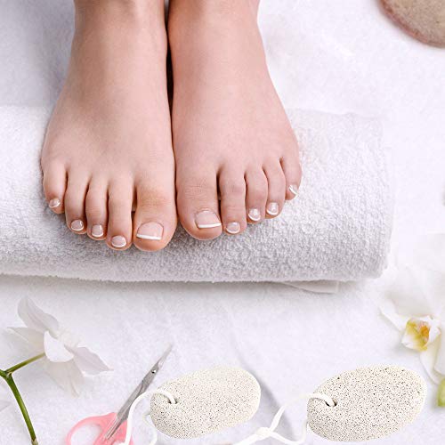 Pinowu Piedra pómez natural para pies (2pcs), Herramientas de pedicura de lava Piel dura Removedor de callos para pies y manos Exfoliante Natural Exfoliación de archivo de pie quitar la piel muerta