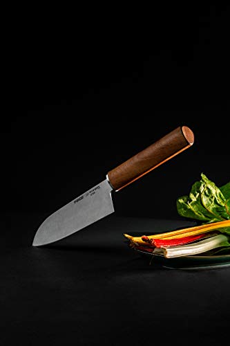 Pirge PROSHARP Cuchillo de Cocina Tradicional japonés Profesional | Cuchillo Sushi Inoxidable | Resistencia a la corrosión | Mango ergonómico de Palisandro (Santoku)