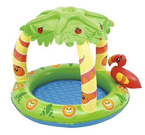 Piscina Hinchable Infantil con Parasol Bestway Friendly Jungle