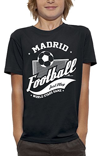 PIXEL EVOLUTION Camiseta 3D FÚTBOL Madrid en Realidad Aumentada Niño - tamaño 7/8 años - Negro