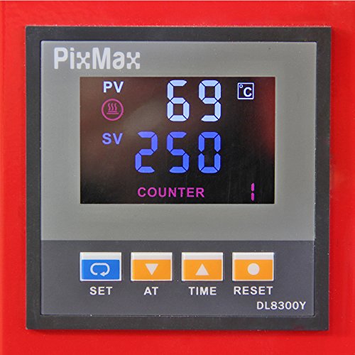 PixMax - Prensa de Calor Maquina de Prensa de Calor Máquina de la sublimación de la Transferencia de la Prensa del Calor de la Camiseta, Uso para Industrial, Profesional y casero | 50cm x 50cm