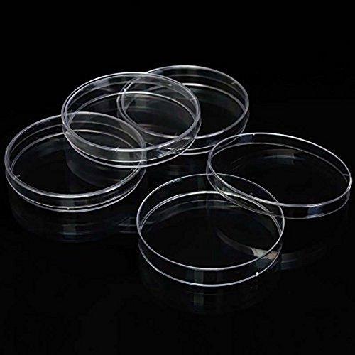 Placa de Petri de Plástico,10 piezas de Placa de Petri Esterilizada Transparente,Recipiente de Cultivo Bacteriano con Tapa para Cultivo de Laboratorio Levadura Bacteriana