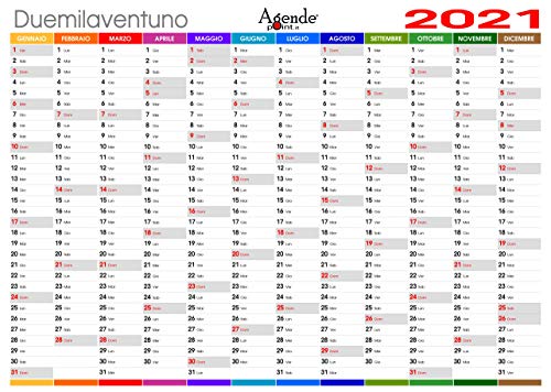 Planificador de mesa 21 x 30 con espiral 2021 en lengua inglesa marcos a color (55 hojas de 90 gr) agenda de mesa con fecha.