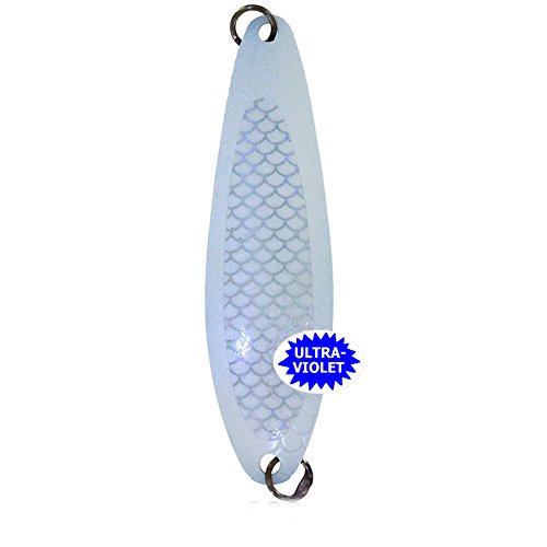 Plata horda # 4 de Martín pescador Lite pesca cuchara - 4141-663, blanco (White Lightening)