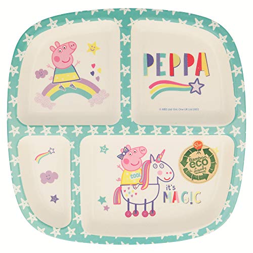 PLATO BAMBU DIVIDIDO PEPPA PIG MAGICAL