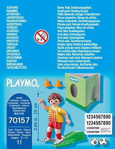 Playmobil 70157 Special Plus Jugadores de Fútbol con Puerta Pared, Multicolor