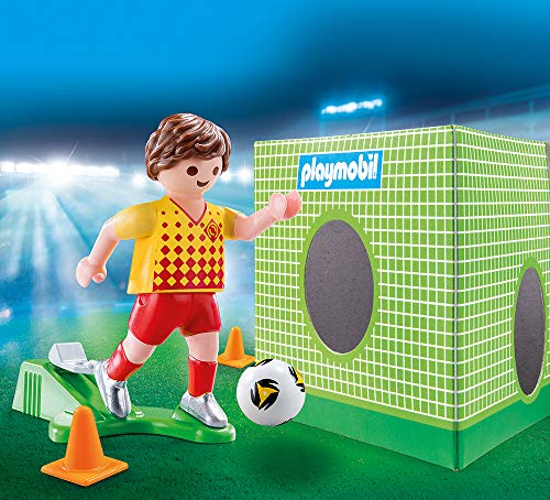 Playmobil 70157 Special Plus Jugadores de Fútbol con Puerta Pared, Multicolor