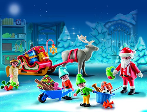 PLAYMOBIL - Calendario de Adviento Calendario de Navidad con Papá Noel Playsets de Figuras de jugete, Color Multicolor (5494)