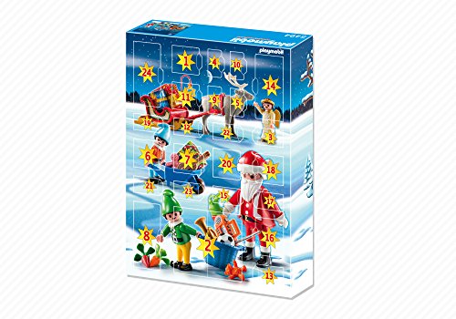 PLAYMOBIL - Calendario de Adviento Calendario de Navidad con Papá Noel Playsets de Figuras de jugete, Color Multicolor (5494)