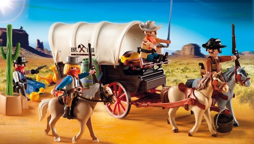 PLAYMOBIL - Caravana con Bandidos, Set de Juego (5248)