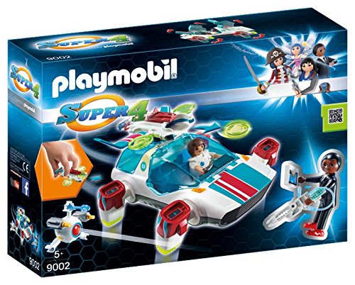 Playmobil - FulguriX con Agente Gene, Personajes de la Serie Super 4, Multicolor (Playmobil, 9002)