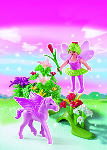 PLAYMOBIL Hadas - Princess Hada con Pegaso y Flores Playsets de Figuras de jugete 5351