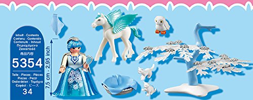 PLAYMOBIL Hadas - Princess Hada de Invierno con Bebé Pegaso Playsets de Figuras de jugete 5354