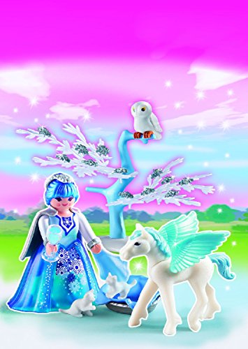 PLAYMOBIL Hadas - Princess Hada de Invierno con Bebé Pegaso Playsets de Figuras de jugete 5354