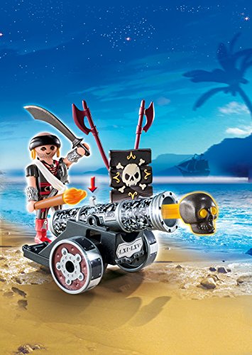 PLAYMOBIL- Pirates Cañón Interactivo con Corsario Muñecos y Figuras, Multicolor (6165)