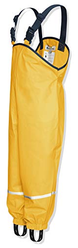 Playshoes Regenlatzhose, Pantalones para Niños, Amarillo, 7-8 años/128 cm