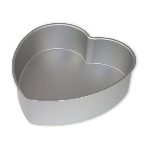 PME Bandeja de Aluminio Anodizado para Pasteles de Corazón 8 x 3-Pulgadas de Profundidad