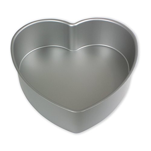 PME Bandeja de Aluminio Anodizado para Pasteles de Corazón 8 x 3-Pulgadas de Profundidad