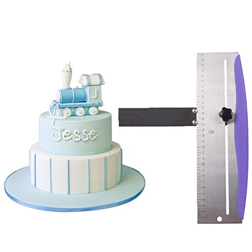 PoeticHouse Raspador De Pasteles, Alisador De Cremas Icing O Ganaché, Ajustable Cake Smoother Pulidor para Decoración De Peine Y Glaseado Más Suave