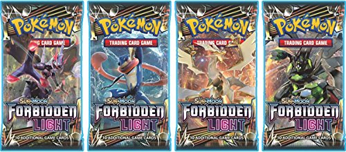 Pokémon Forbidden Light Booster Pack x4 Trading Card Game Sun & Moon