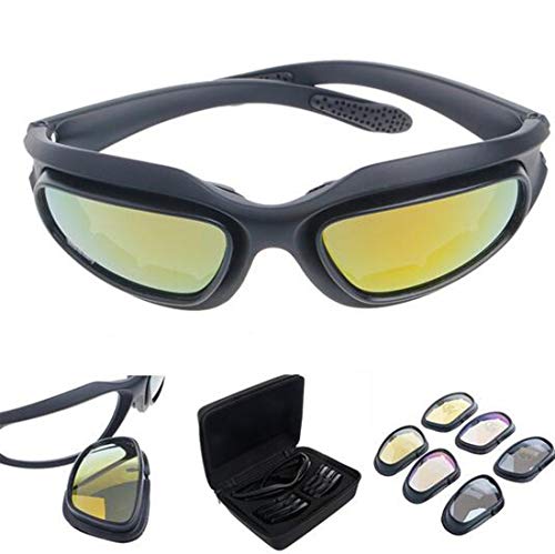 Polarizadas Lente Gafas Para El Sol de hípica con 4 lente de conducción para Motocicleta Bicicleta Actividad al aire libre Deportes Caza Militar