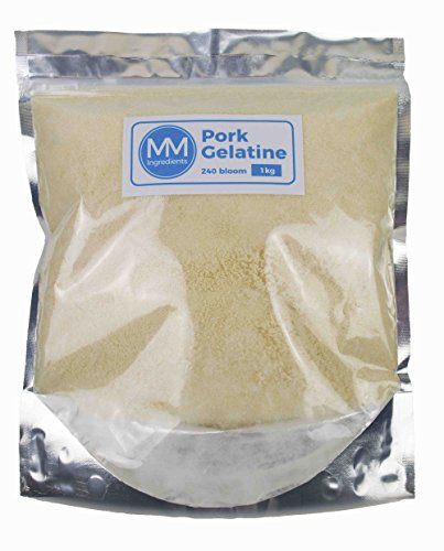 Polvo de gelatina de cerdo 1Kg 240 Bloom Grado profesional