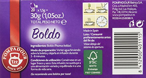 Pompadour - Infusion Boldo - 20 bolsitas