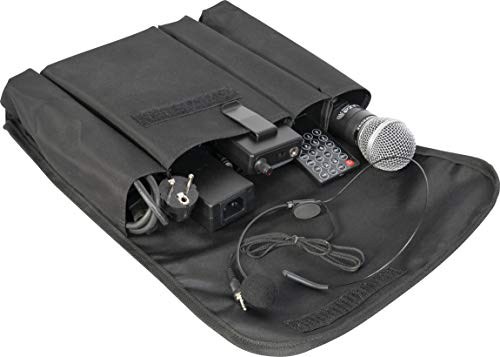 PORT15VHF-MKII - Ibiza - Sistema DE SONORIZACION PORTATIL AUTONOMO 15”/800W con USB-MP3, Rec, VOX, Bluetooth, 2 MICROS VHF, Negro