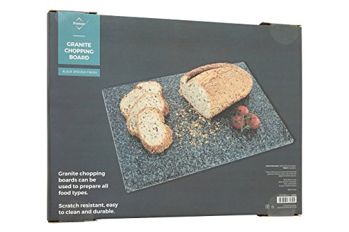 Premier Housewares - Tabla de Cortar Rectangular (40 x 30 cm, Granito), Color Negro