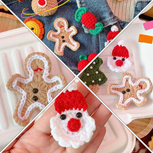 PRETYZOOM 2 Piezas Broche de Navidad Pin Lindo de Lana de Tejer Pin de Navidad Muñeco de Nieve Broche de Pan de Jengibre Ropa Pin Decoración para Regalos de Fiesta de Navidad