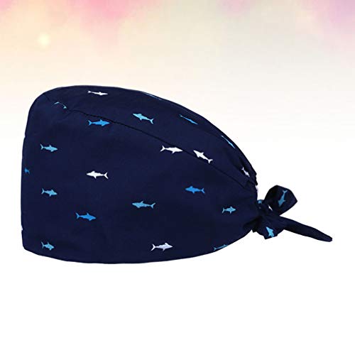 PRETYZOOM Gorro de Enfermera Médico Estampado Transpirable Absorbente de Sudor Sombrero Quirúrgico Gorro Quimioterapia Pérdida de Cabello Sombrero Gorro de Cocina para Mujeres Hombres (Estilo Tiburón)