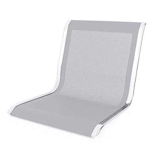 PrimeMatik - Bancada para sala de espera con sillas ergonómicas plateadas de 3 plazas