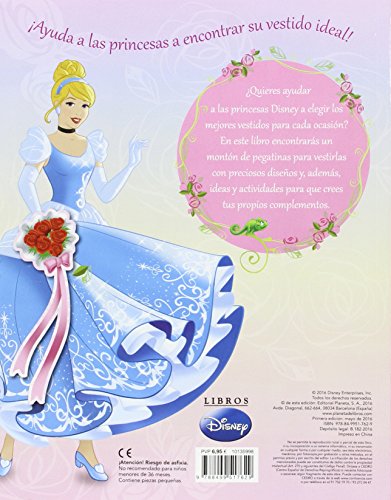 Princesas. Vísteme. Diseños para brillar: Con pegatinas de purpurina multicolor (Disney. Princesas)